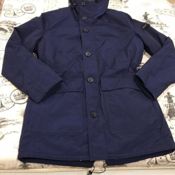 KENNETH COLE Crinkle Hooded Midweight Coat - Picture 6 of 7